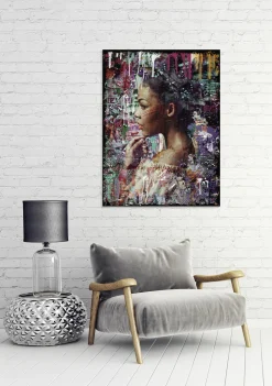 Glasbild SCHÖNE IM FARBENREGEN