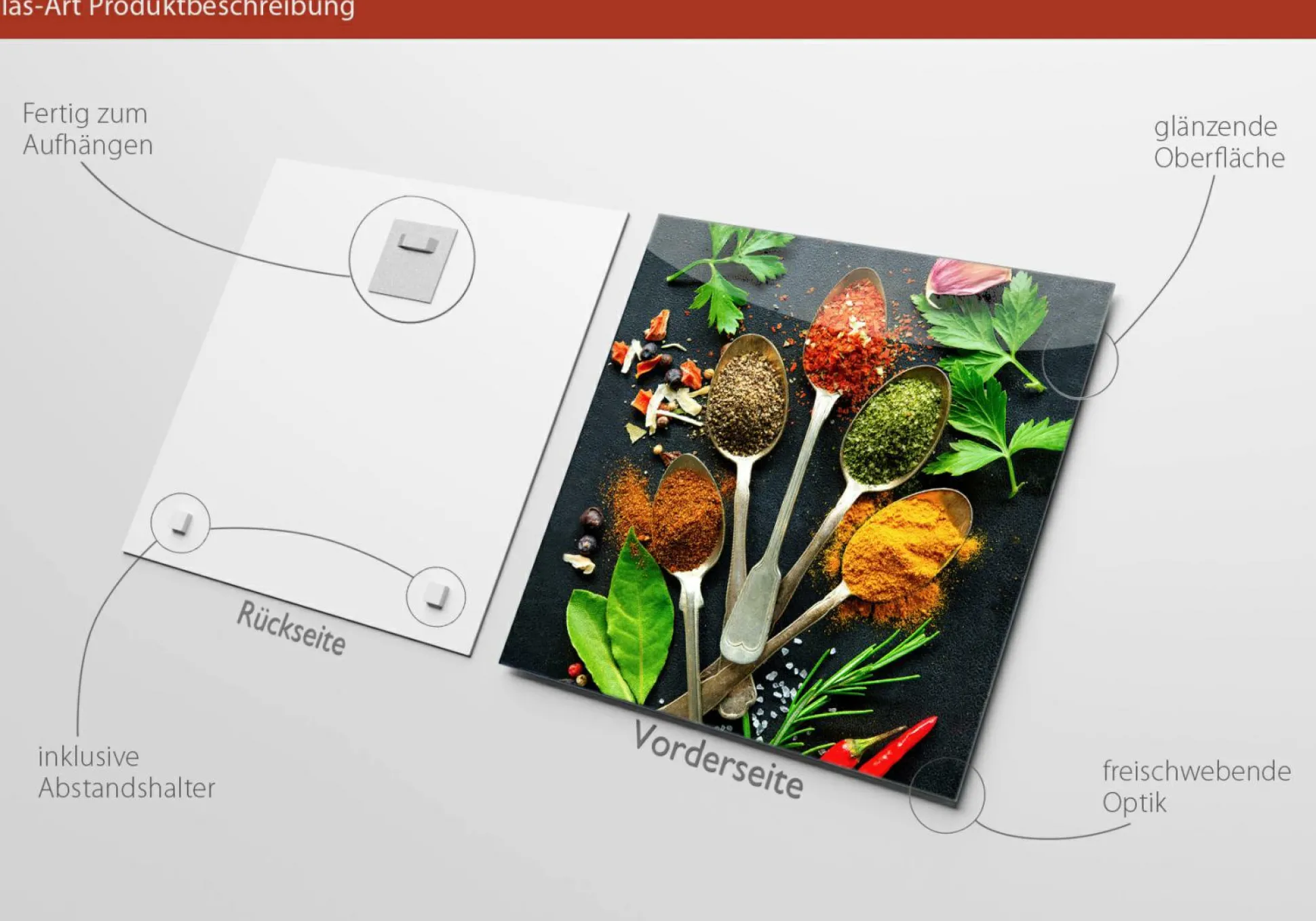 Glasbild VINTAGE HERBAGE II