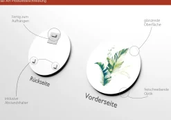 Glasbild WATERCOLOURED PALM