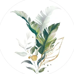 Glasbild WATERCOLOURED PALM