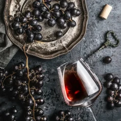 Glasbild WEIN UND TRAUBEN