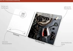 Glasbild WEIN UND TRAUBEN