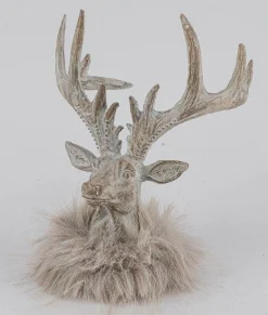 Hirschkopf mit Plüsch