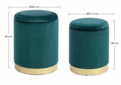 Hocker POLINA 2er Set