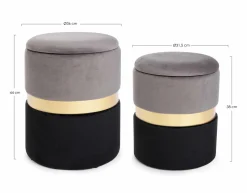 Hocker POLINA 2er Set