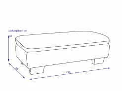 Hocker SYSTEMPOLSTER XXL aufklappbar MARGO