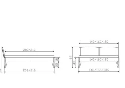 Holzbett HASENA FABRO