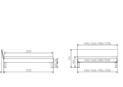 Holzbett HASENA LODI