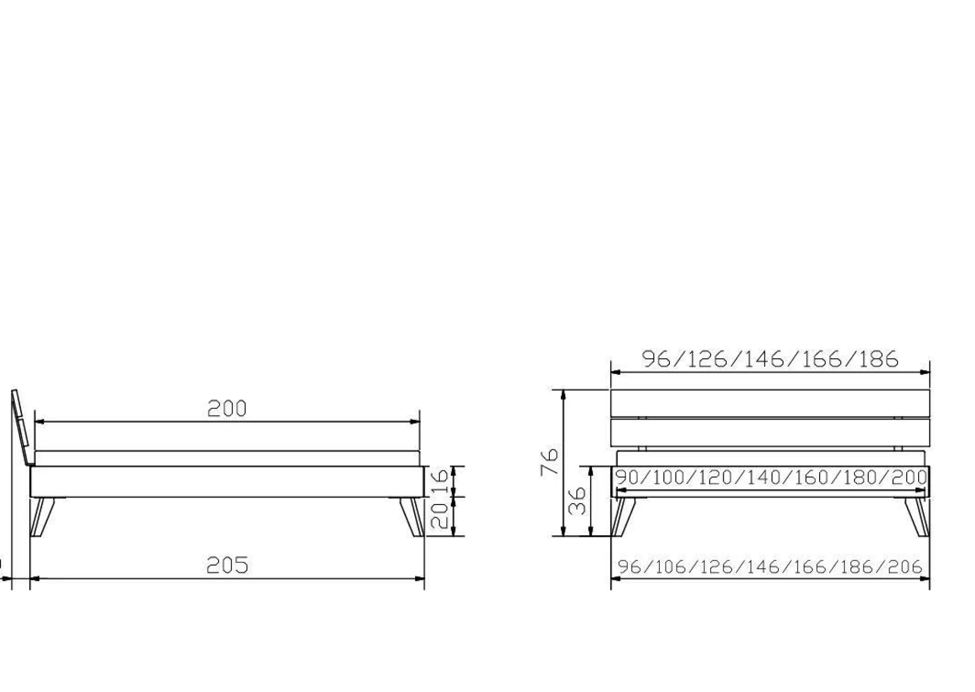 Holzbett HASENA ORTONA
