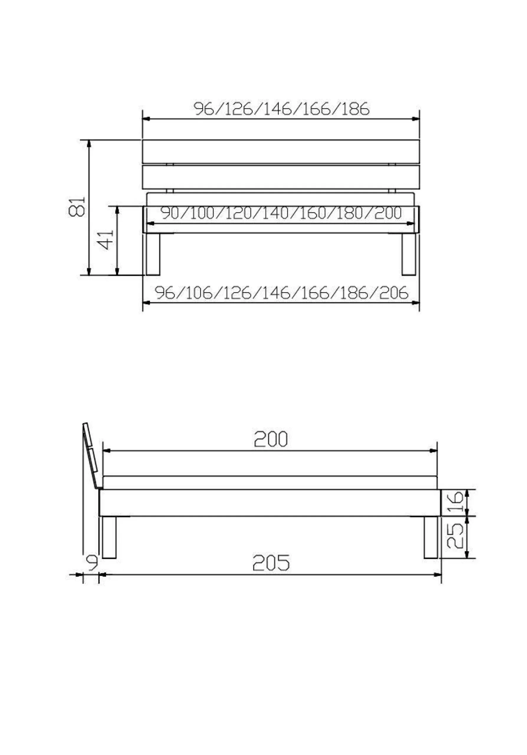 Holzbett HASENA PRATO