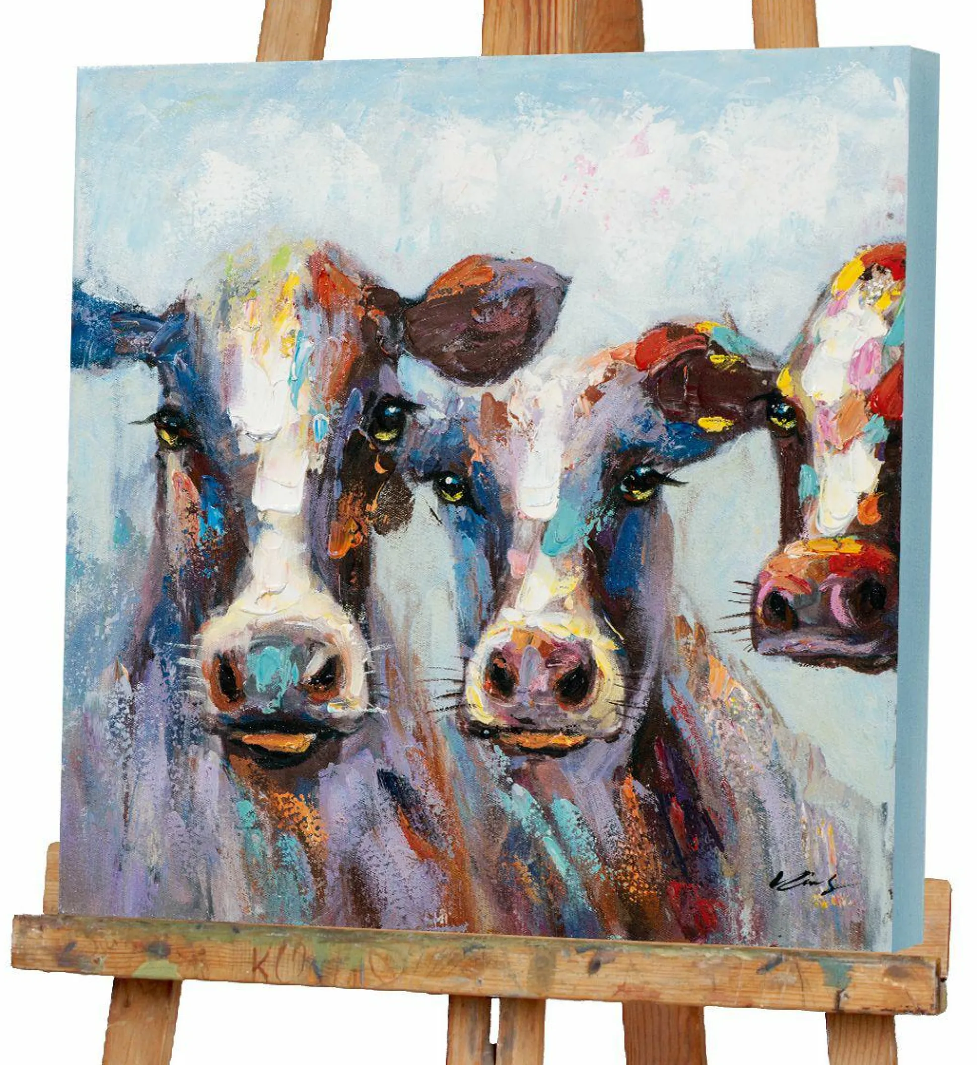 Keilrahmenbild BUNTE KÜHE