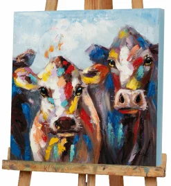 Keilrahmenbild BUNTE KÜHE