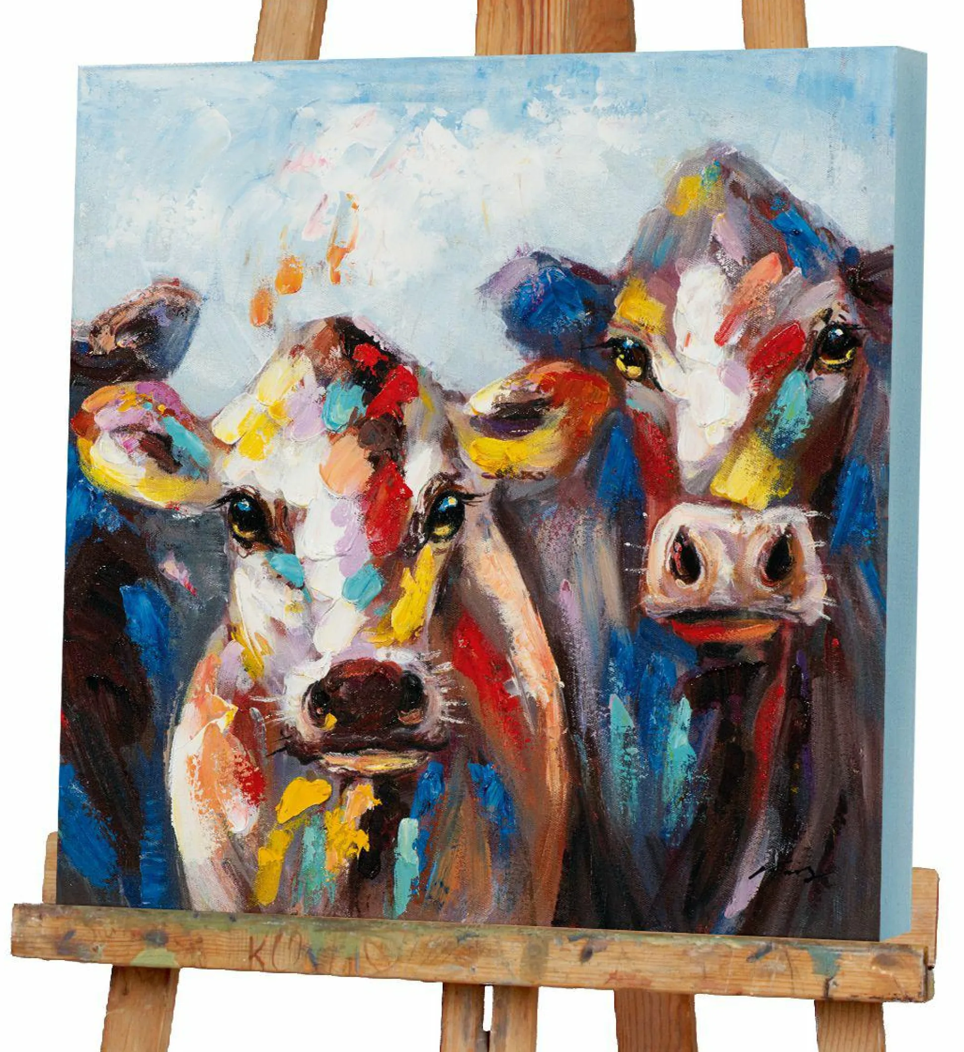 Keilrahmenbild BUNTE KÜHE