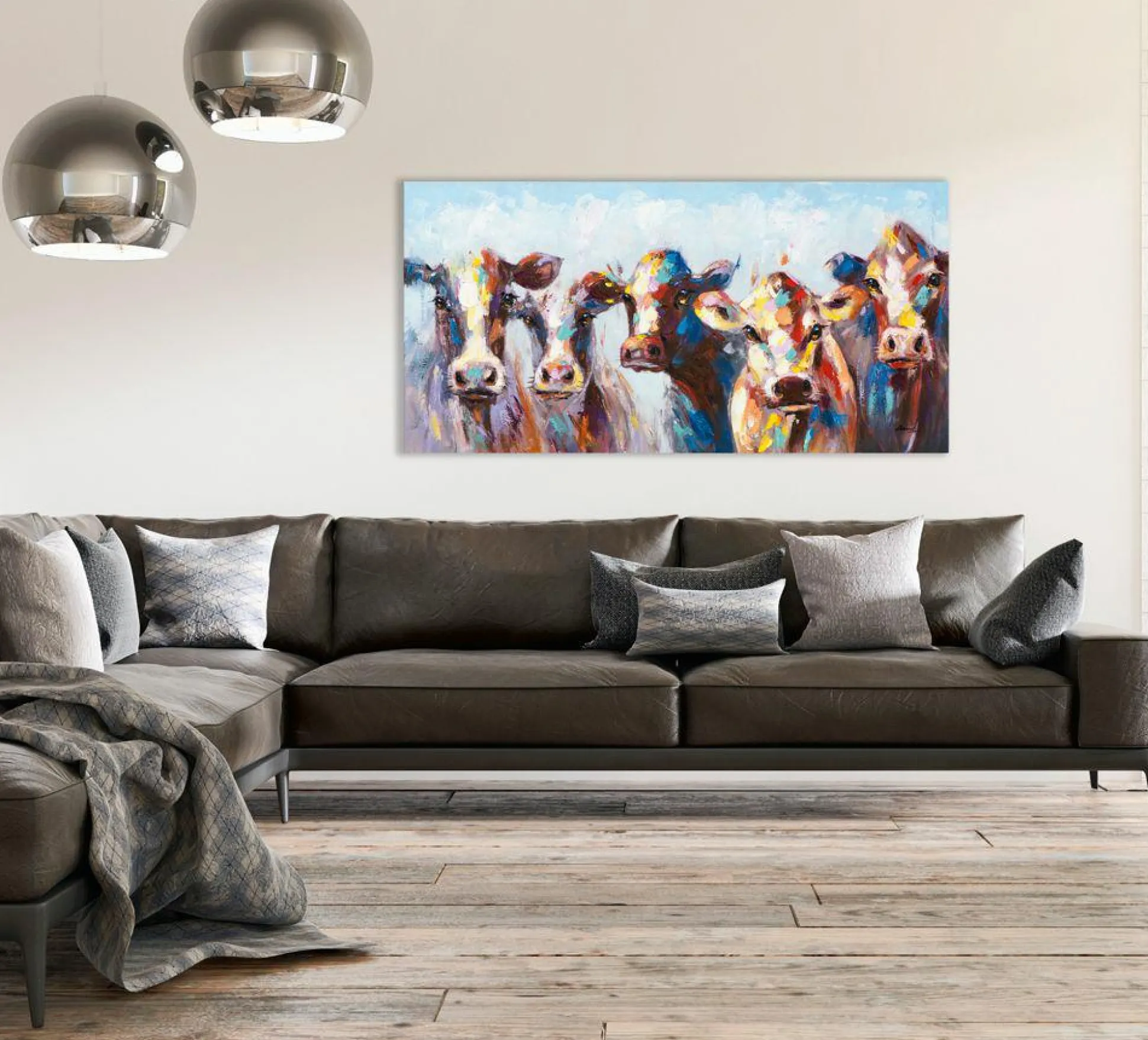 Keilrahmenbild ERSTAUNTE KÜHE