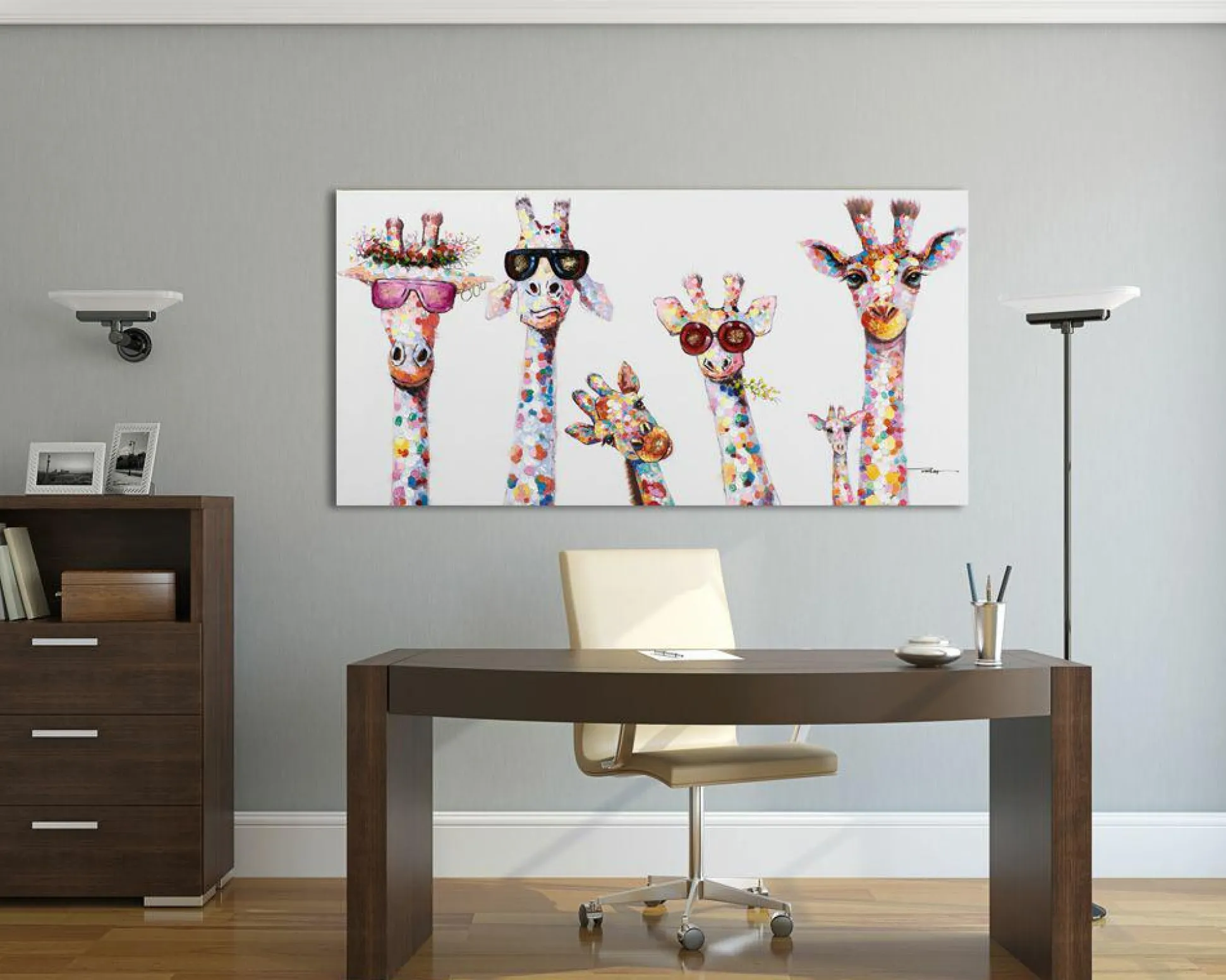 Keilrahmenbild GIRAFFEN