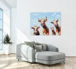 Keilrahmenbild LUSTIGE KÜHE