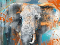 Keilrahmenbild POPART ELEFANT
