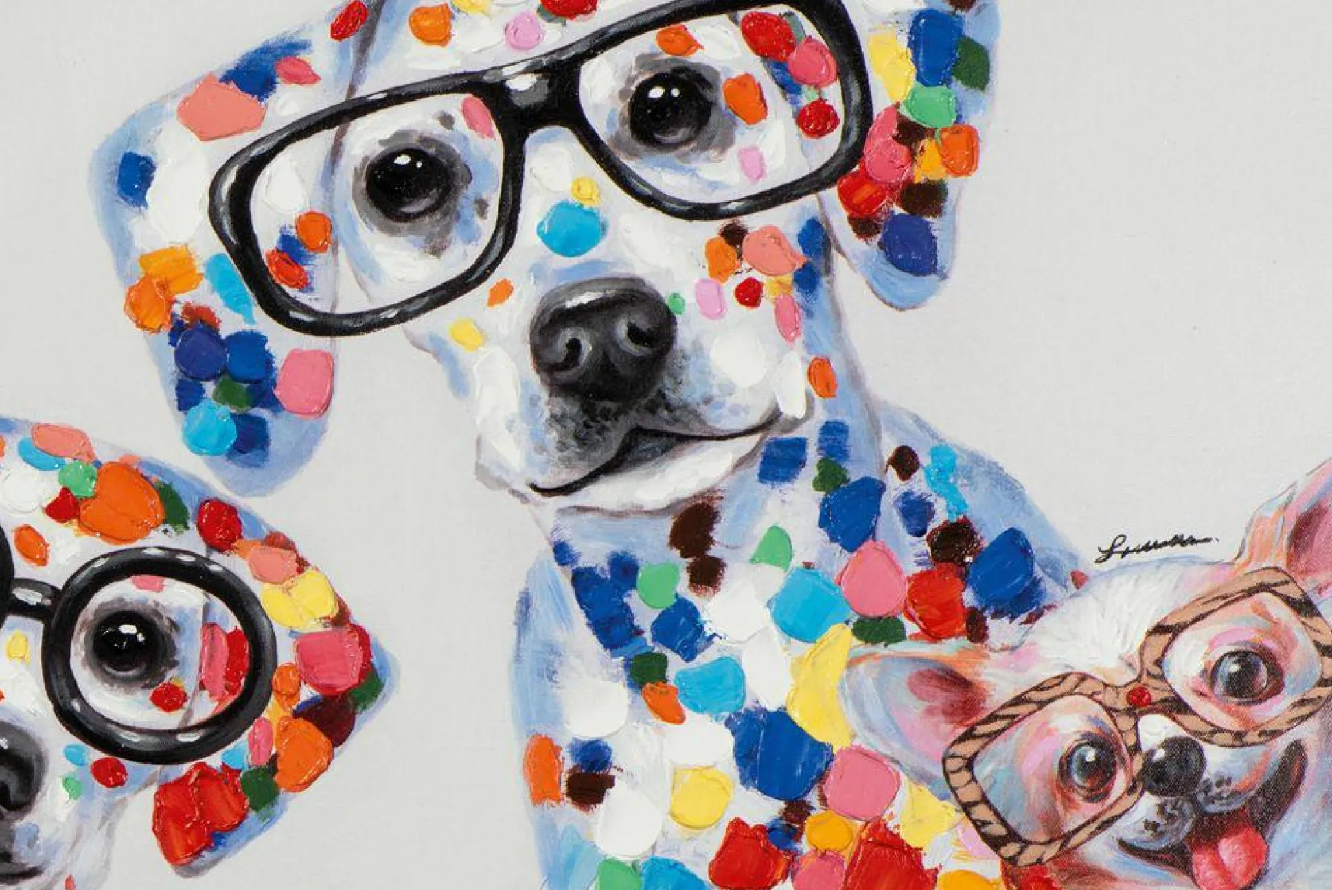 Keilrahmenbild SÜßE HUNDEBANDE