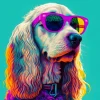 Keilrahmenbild SUNGLASSES DOGS