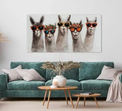 Keilrahmenbild TRENDIGE LAMAS