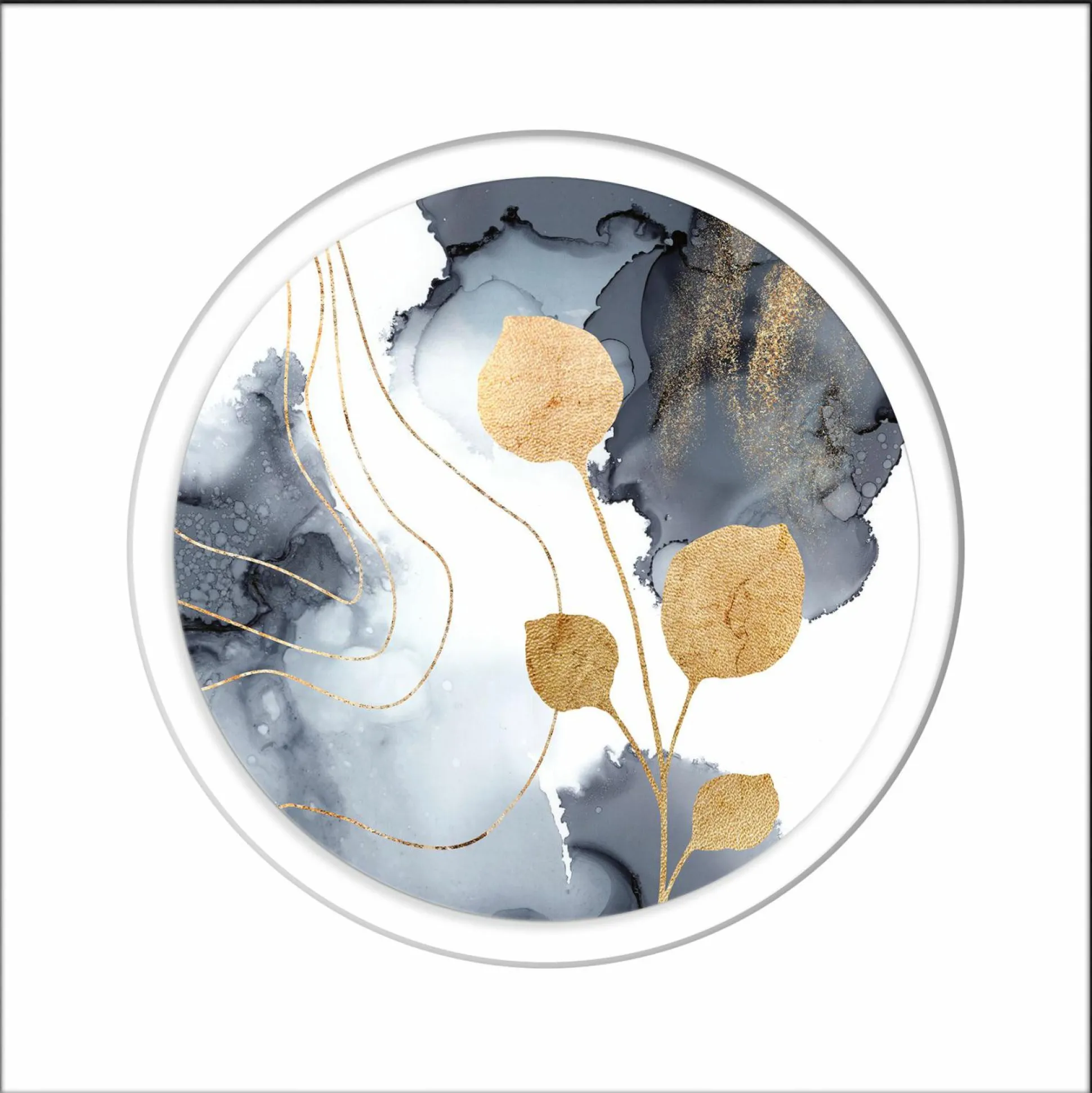 Kunstdruck BLUE MEETS GOLD II