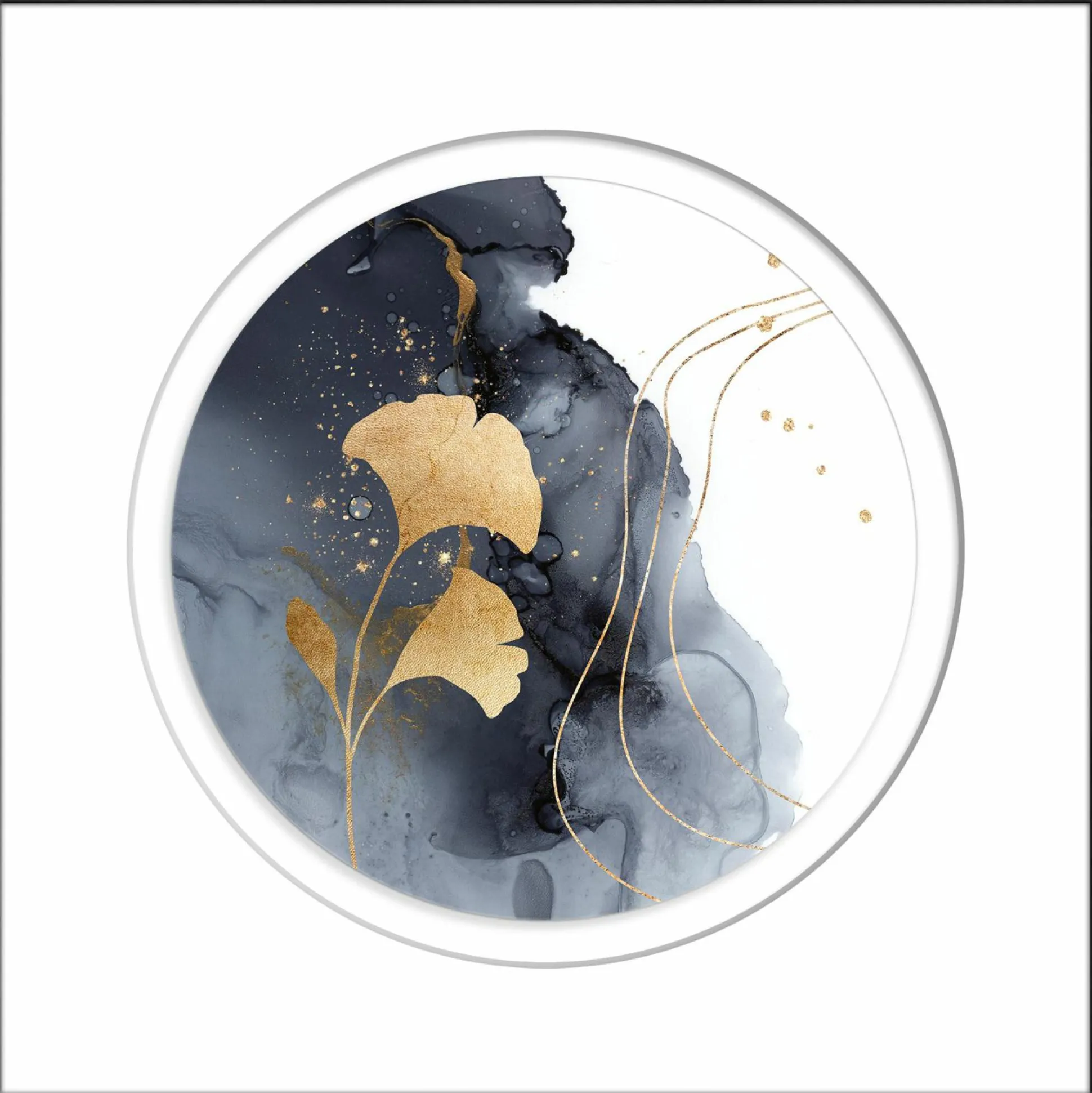 Kunstdruck BLUE METTS GOLD I