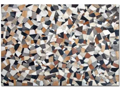 Leder-Teppich braun/bg