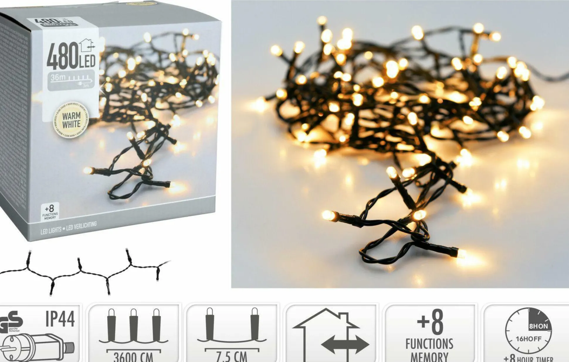 Lichterkette GREEN LED