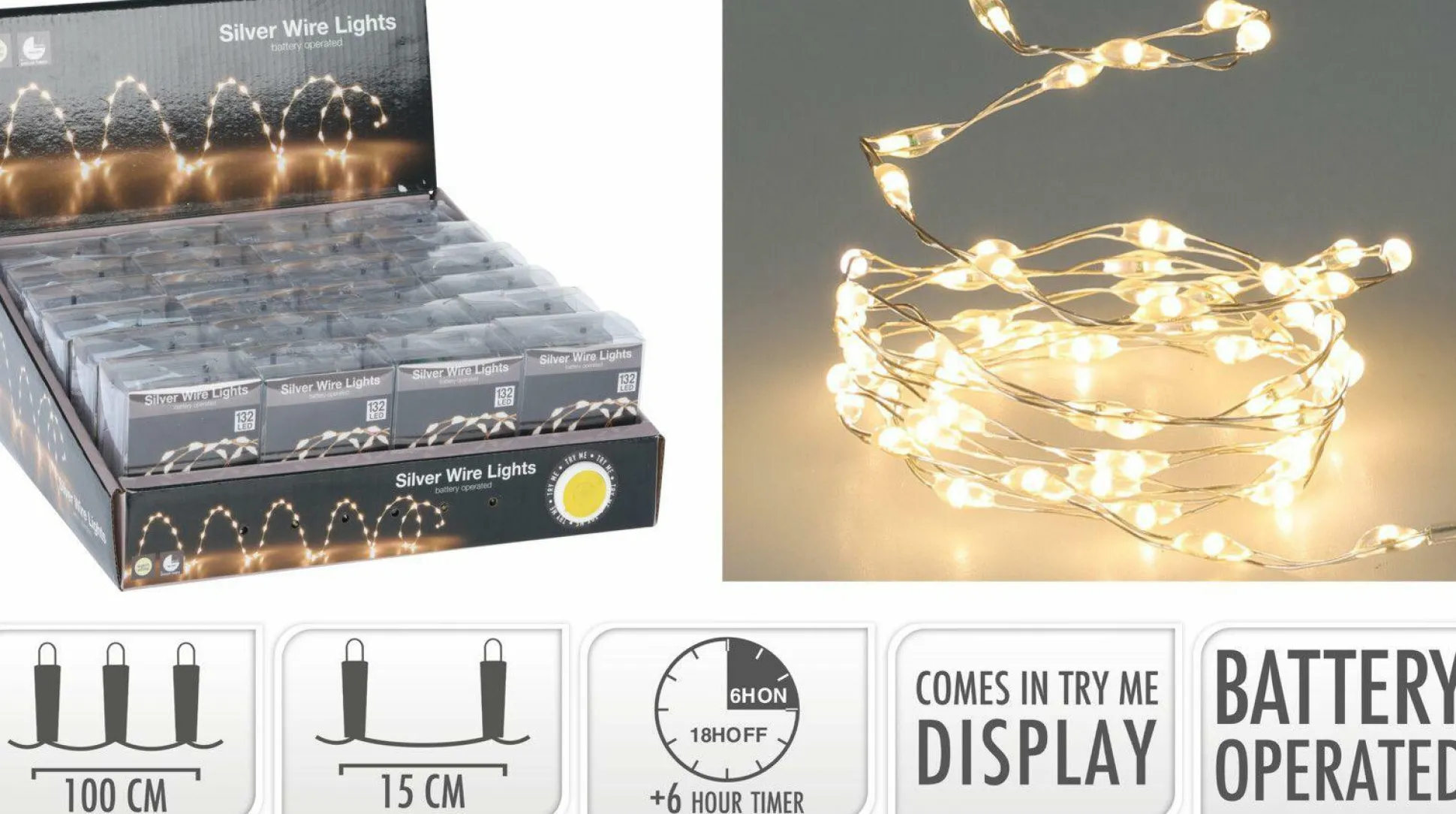 Lichterkette SILBERDRAHT LED