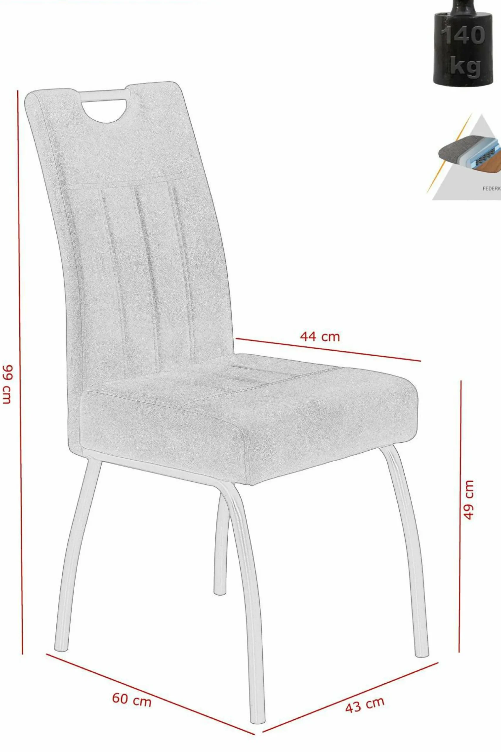 Polsterstuhl BEATE S 4er Set