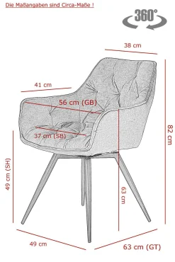 Polsterstuhl FLORENTINA