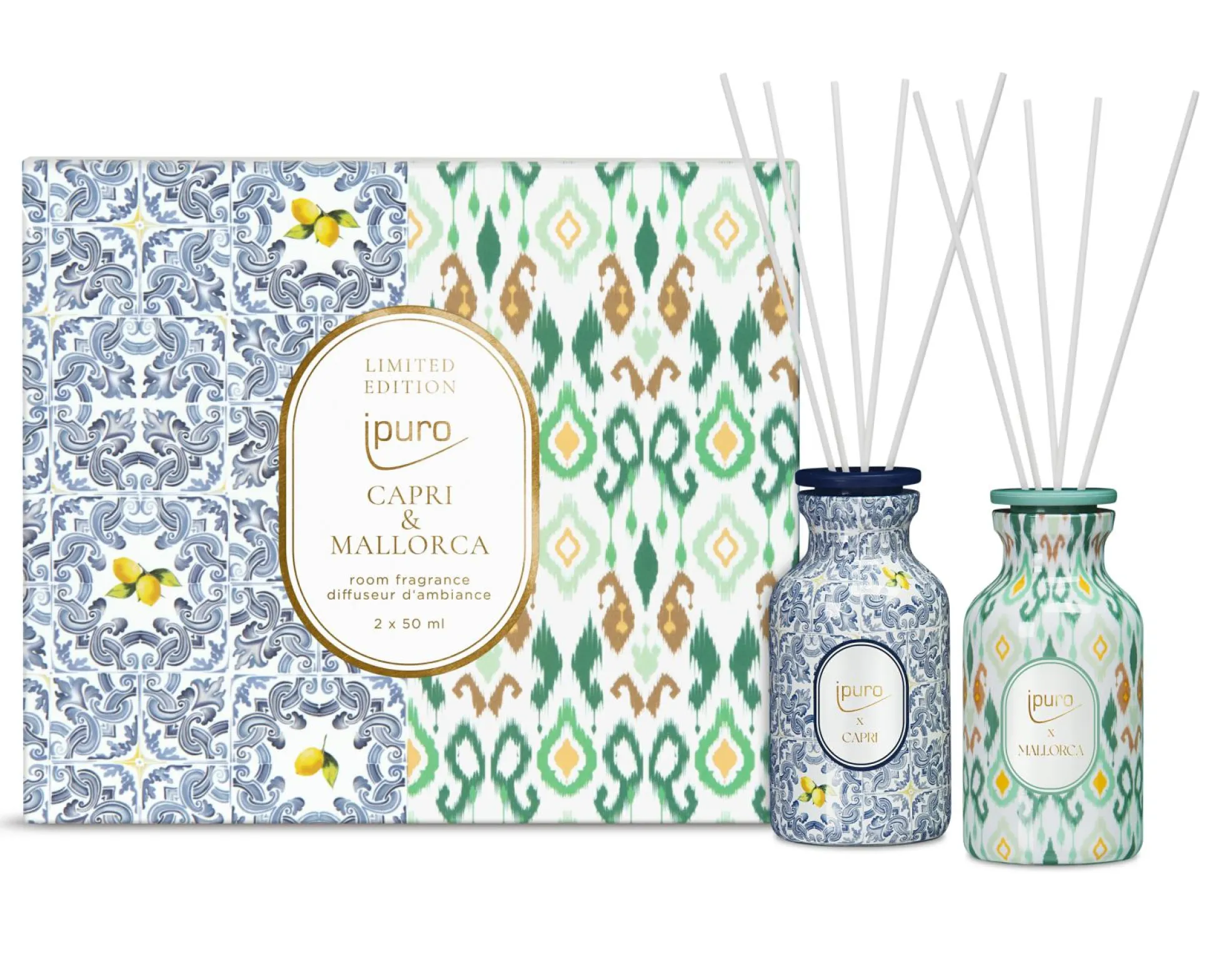 Raumduft-Set ipuro CAPRI+MALLORCA