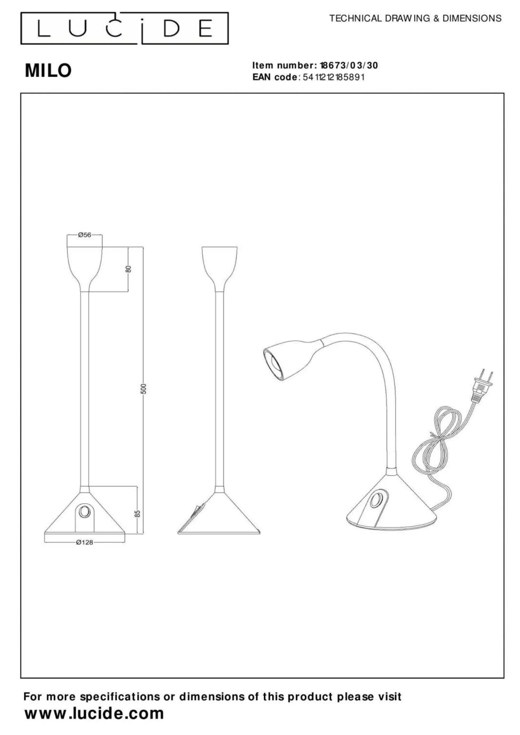 Schreibtischleuchte MILO