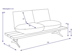 Sitzbank KOINOR 2-sitzig SCHWOF