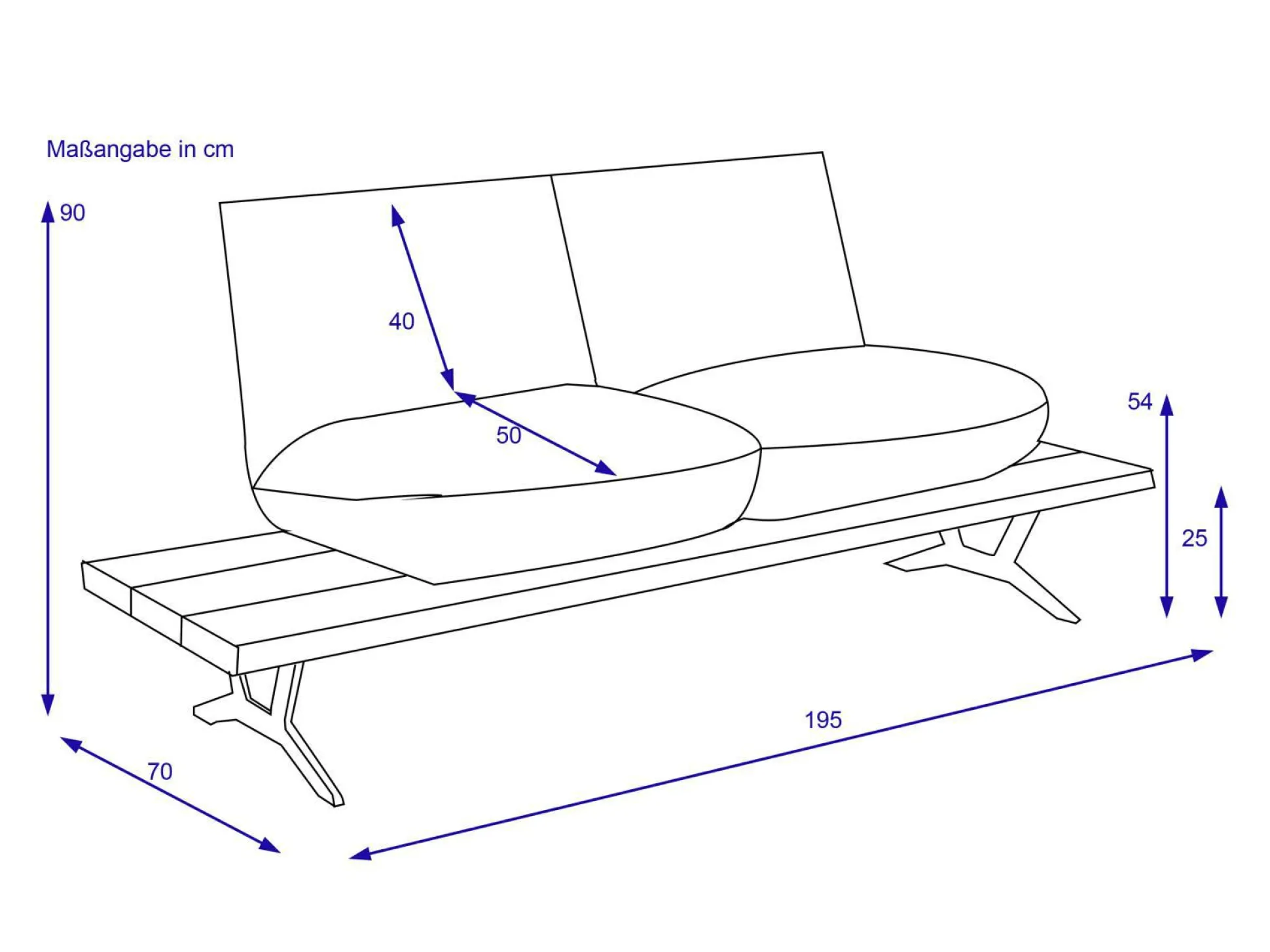 Sitzbank KOINOR 2-sitzig SCHWOF