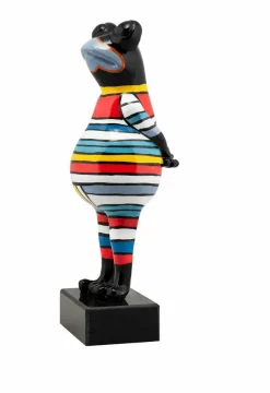 Skulptur GESTREIFTER FROSCH