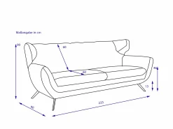Sofa 3 Sitzer CHARLSTON