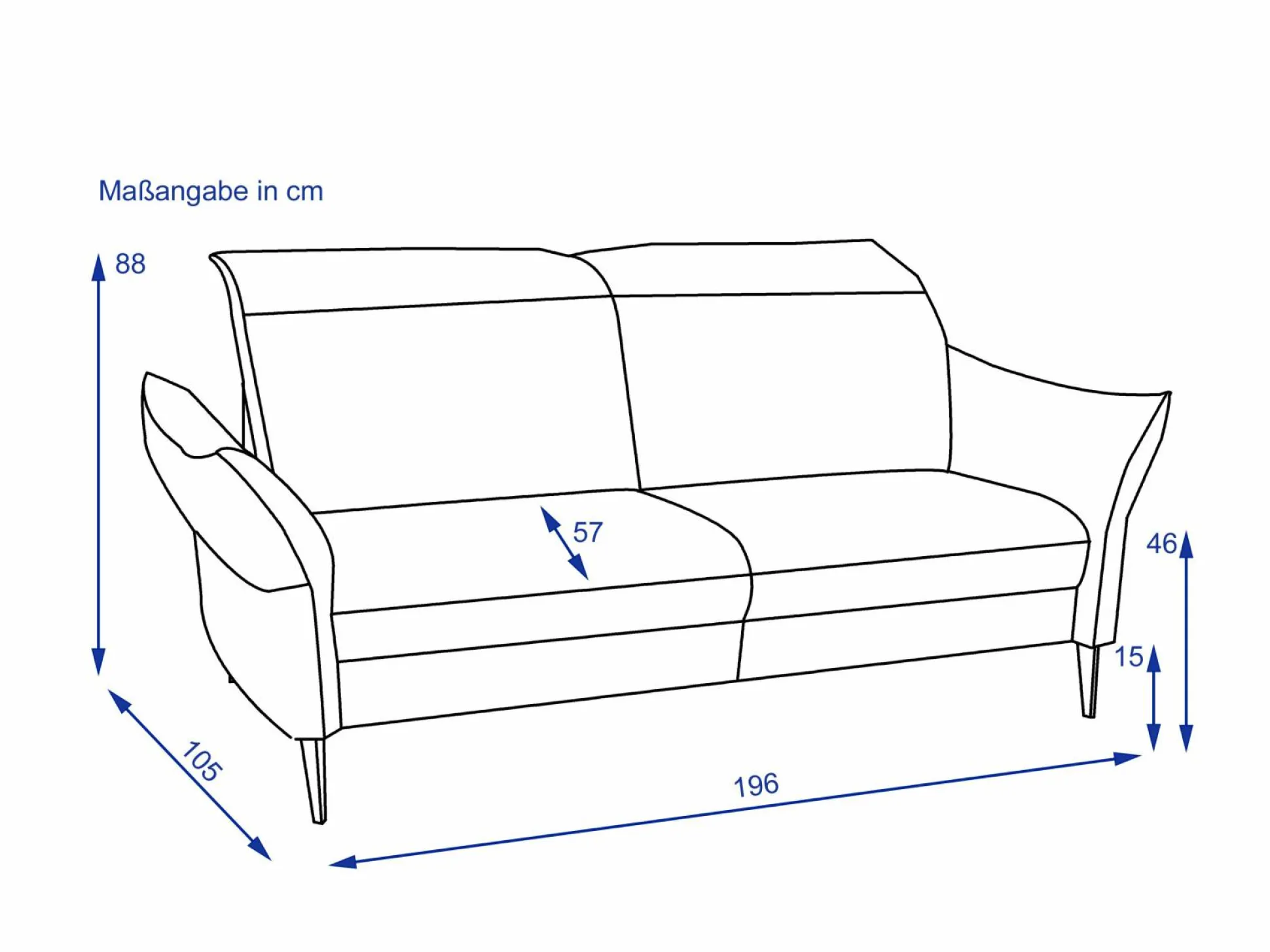 Sofa 2,5 Sitzer MONDO MIRUM