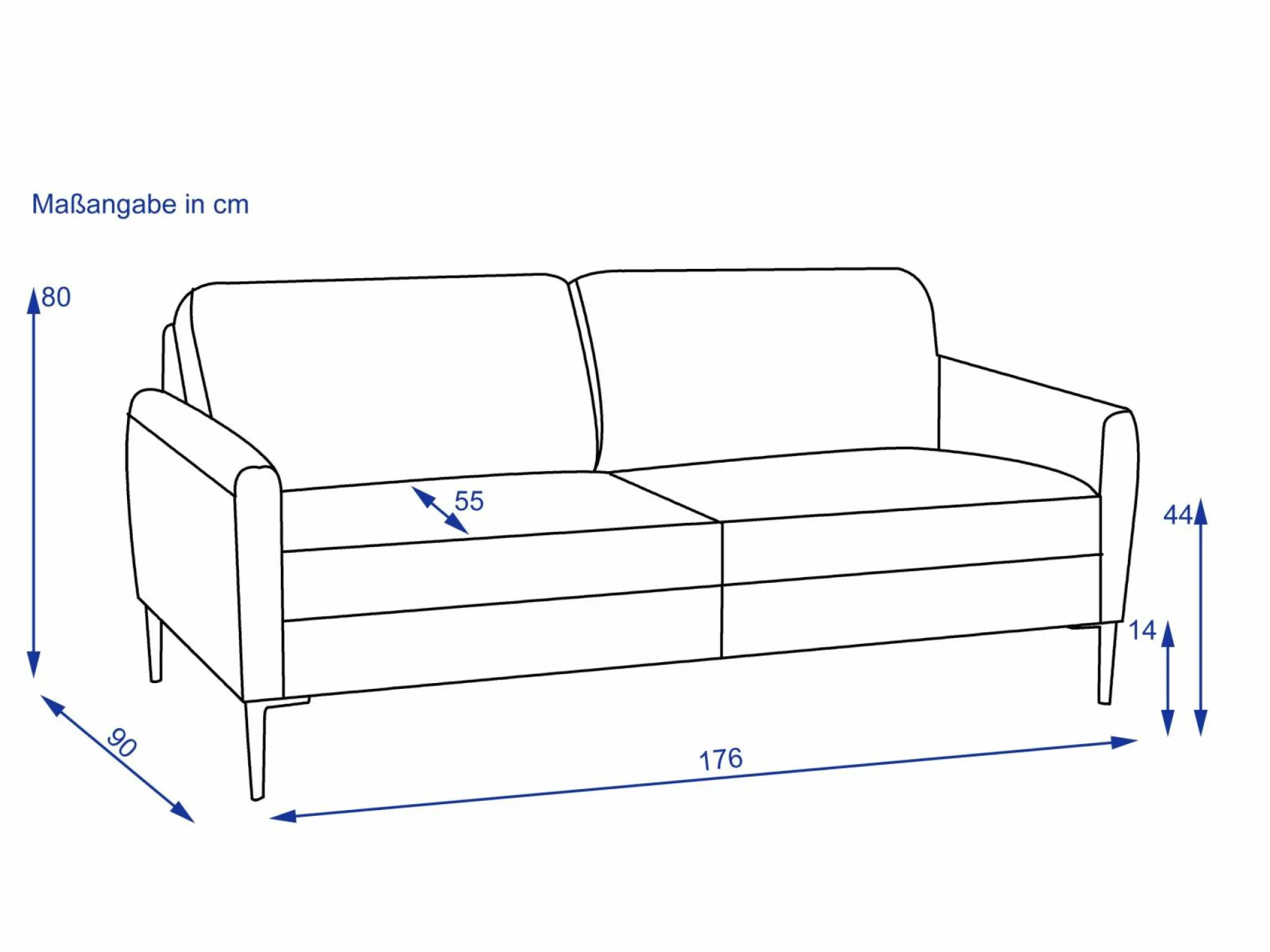 Sofa Sofamanufaktur 2 Sitzig WALLACE