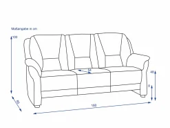 Sofa SYSTEMPOLSTER 3 Sitzer PALLADION
