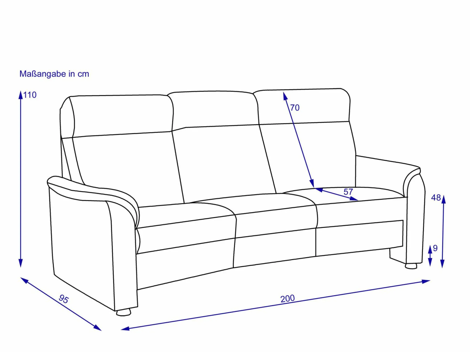 Sofa SYSTEMPOLSTER 2 Sitzer PAULA