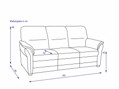 Sofa SYSTEMPOLSTER 3 Sitzer PIERRE