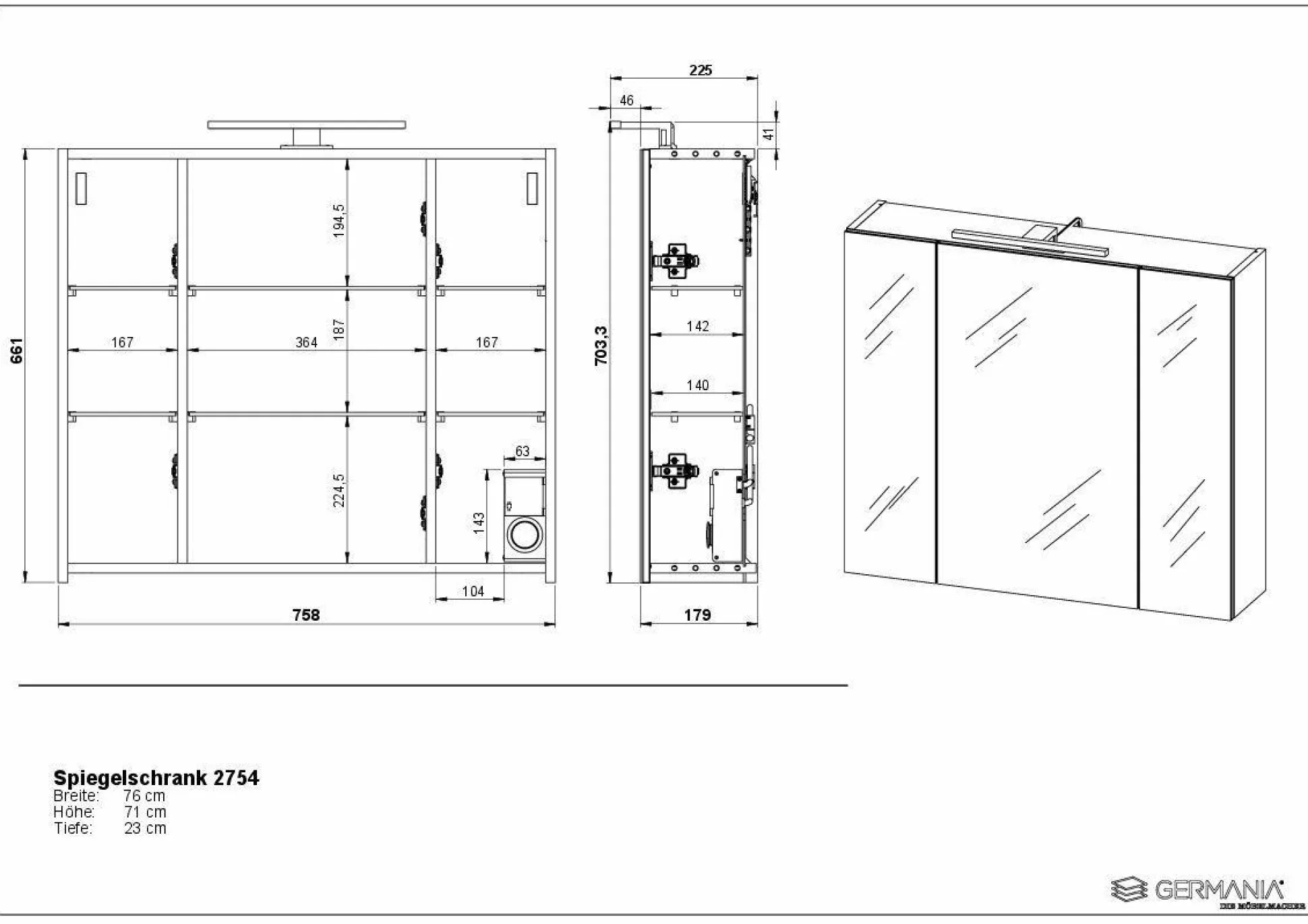 Spiegelschrank HARPER GRÖMITZ