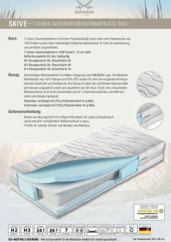 Taschenfederkernmatratze SANSIBAR SKIVE