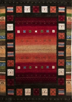 Teppich FARS SUPER black-red