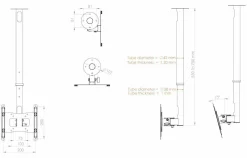 TV-Deckenhalterung B-DX 200