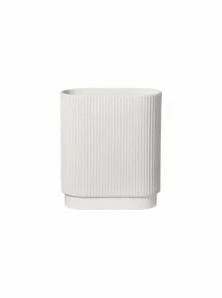 Vase ART DECO weiß matt