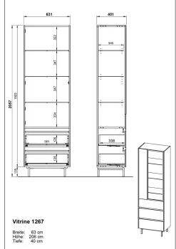Vitrinenschrank CANTORIA