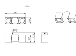 Wand-/Deckenspot ERIN