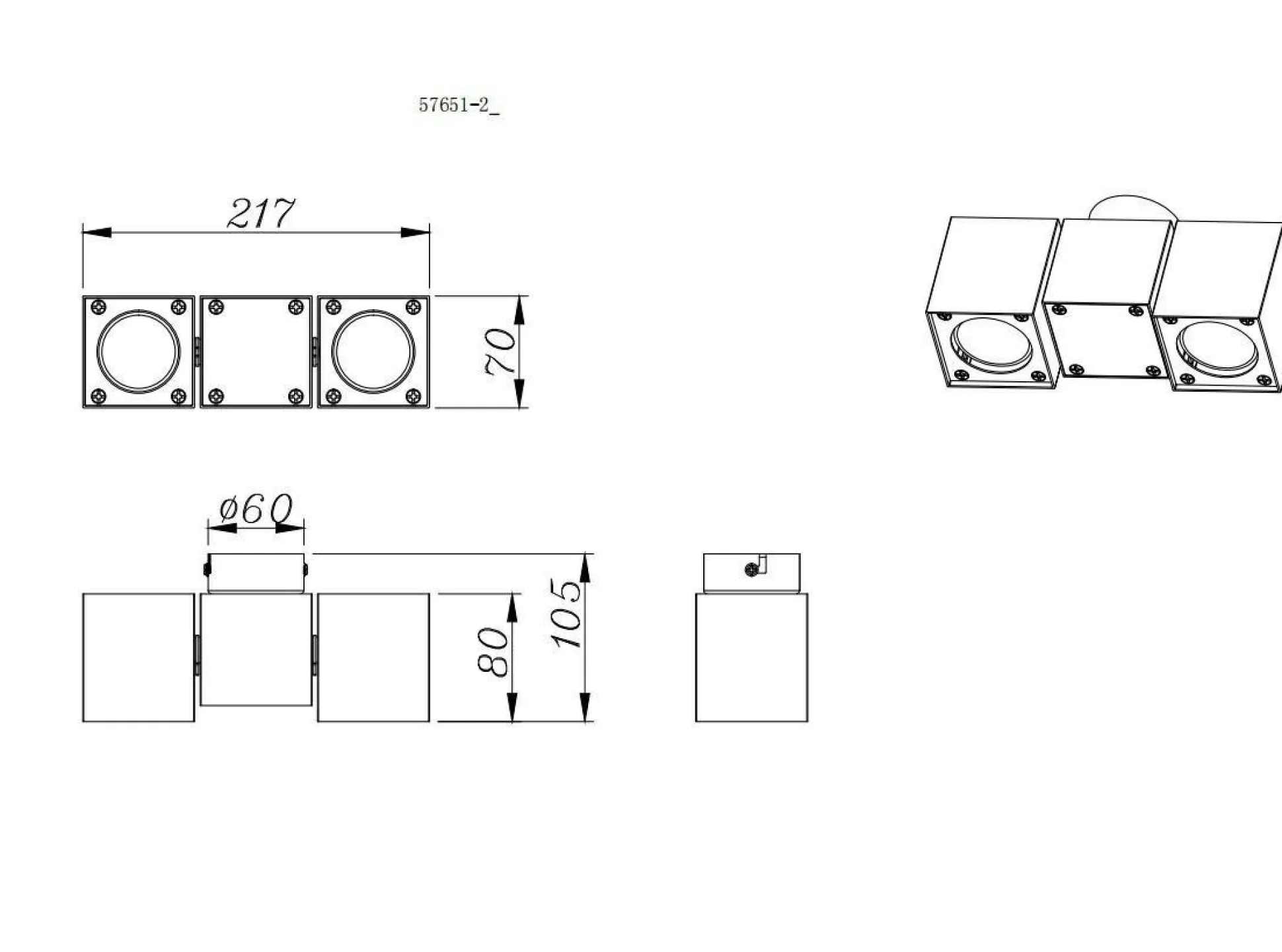 Wand-/Deckenspot ERIN